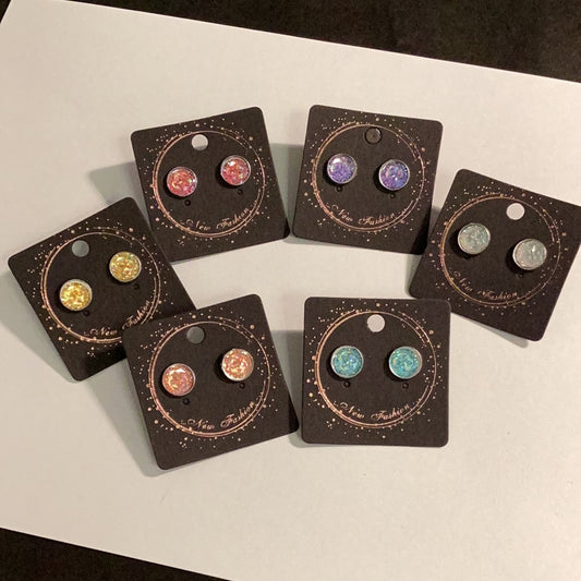 COLORED GEM EARRINGS