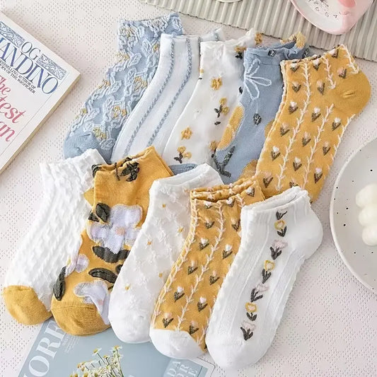 ANKLE FLORAL SOCKS