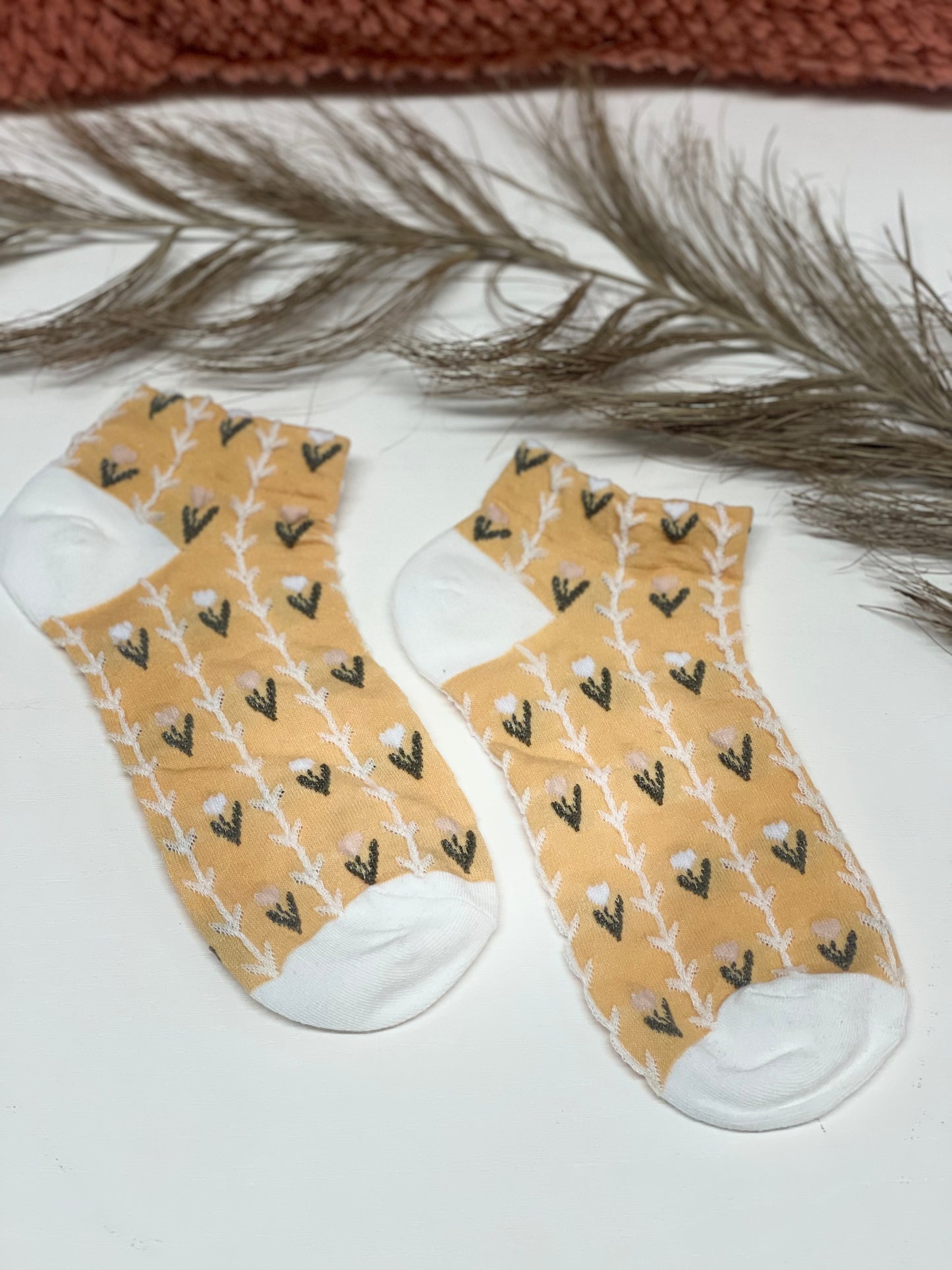 ANKLE FLORAL SOCKS