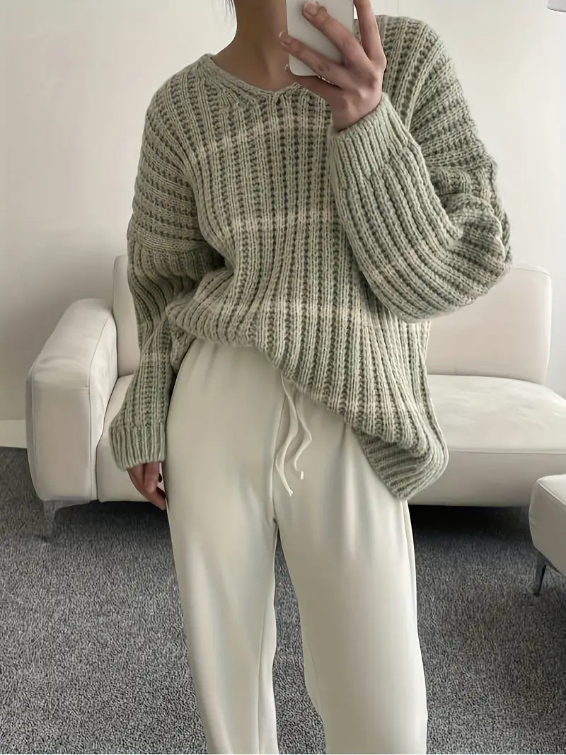 SAGE STRIPED SWEATER