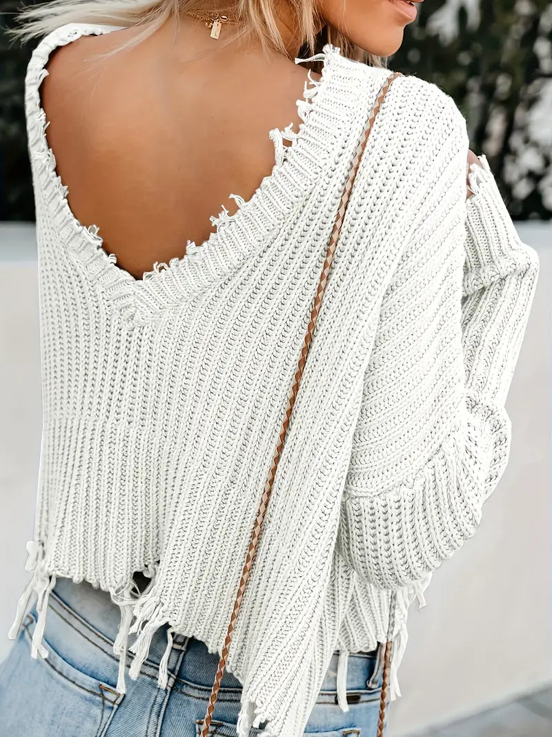 MADISON HEM CROP SWEATER