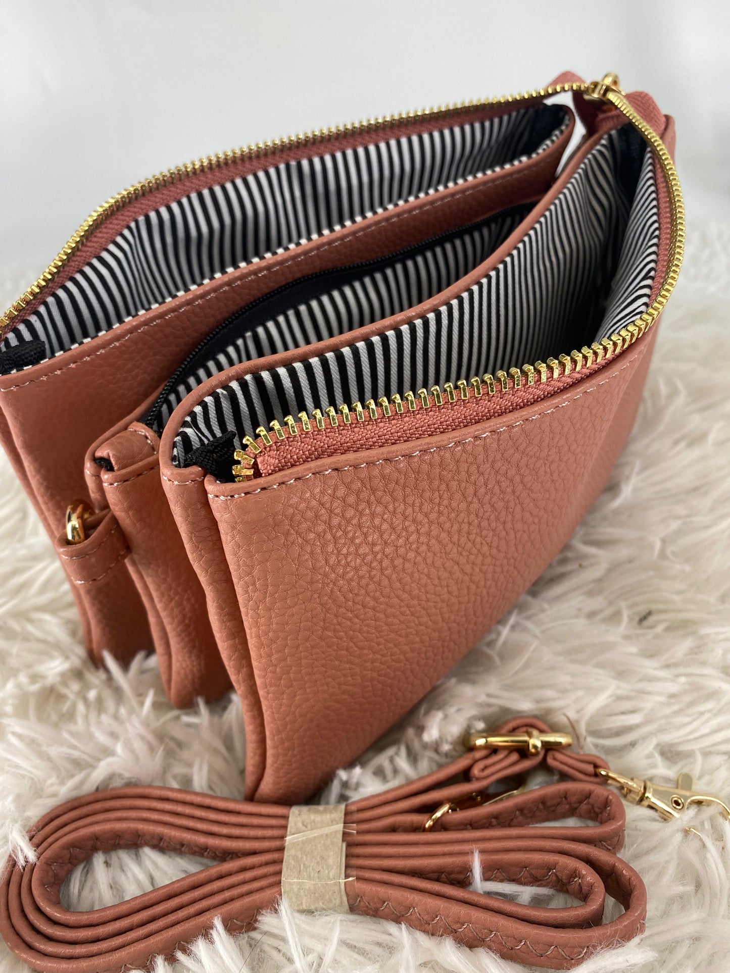 LEATHER 2 ZIP PURSE