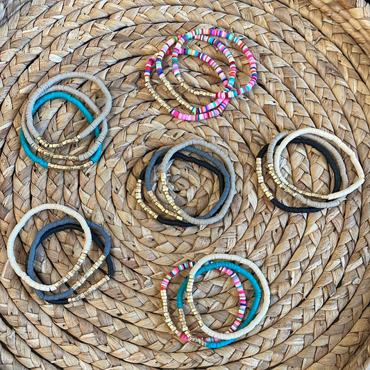 3PC. CLAY BRACELETS