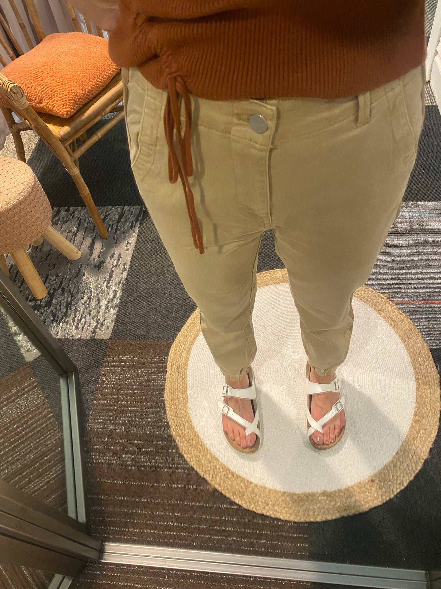 RISEN HIGH RISE JOGGER KHAKIS