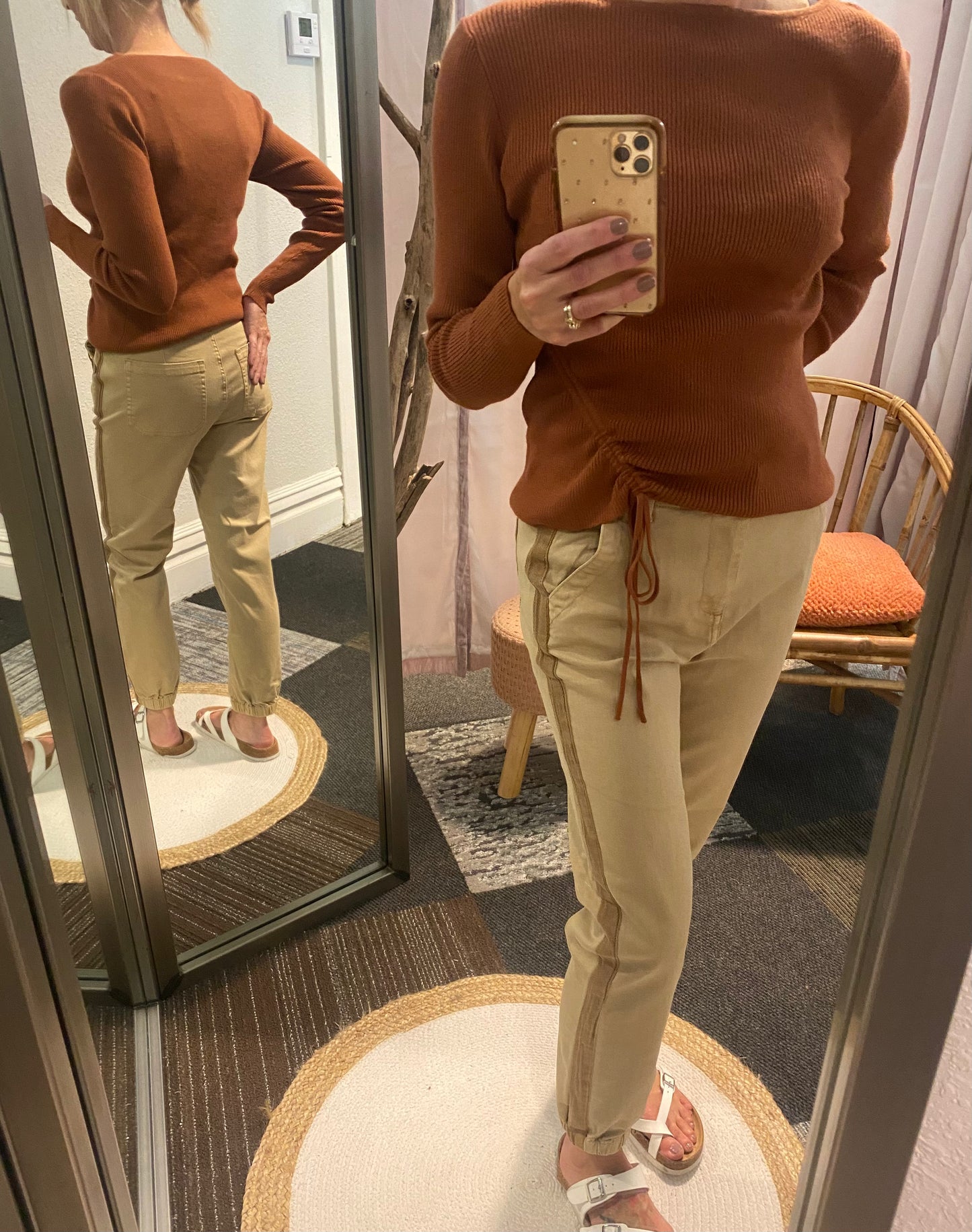 RISEN HIGH RISE JOGGER KHAKIS