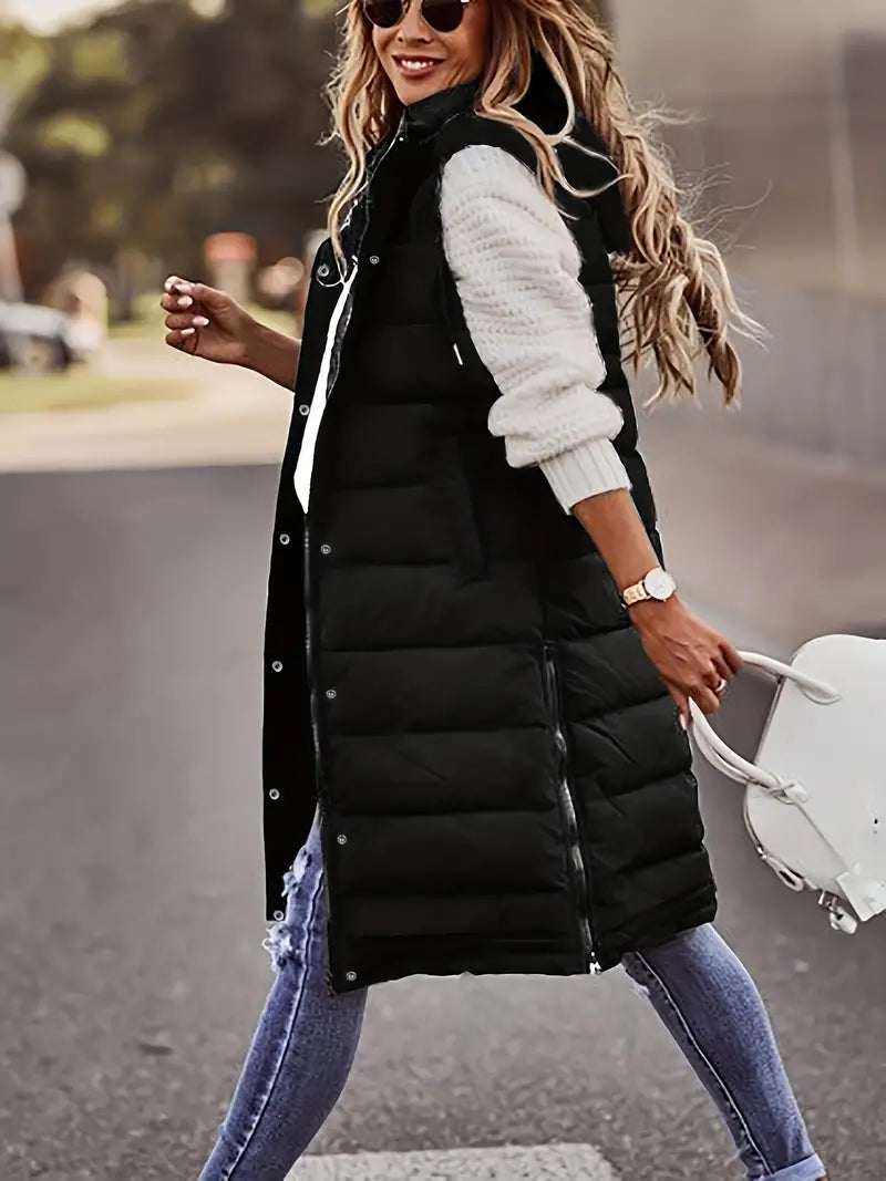 Hooded Sleeveless Vest Coat