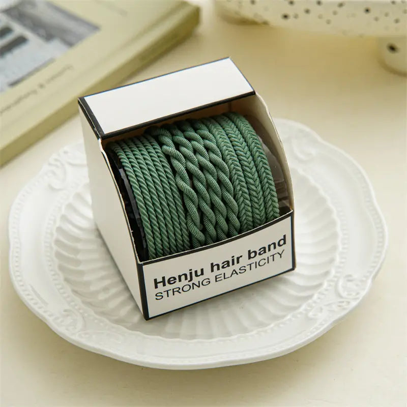 SIMPLE ELASTIC BRAIDED HAIR TIES