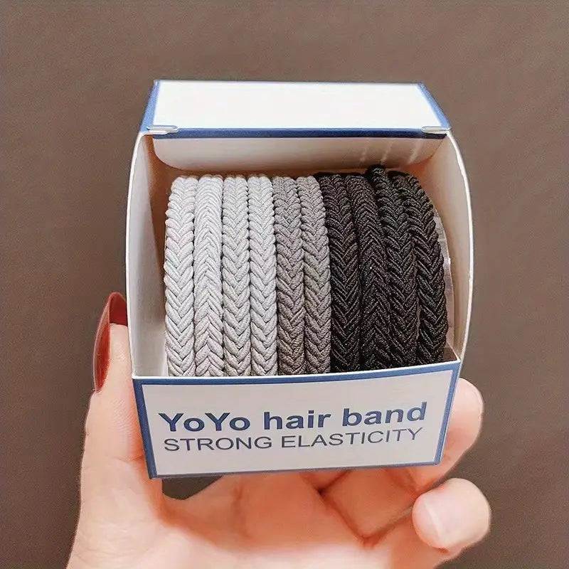 SIMPLE ELASTIC BRAIDED HAIR TIES