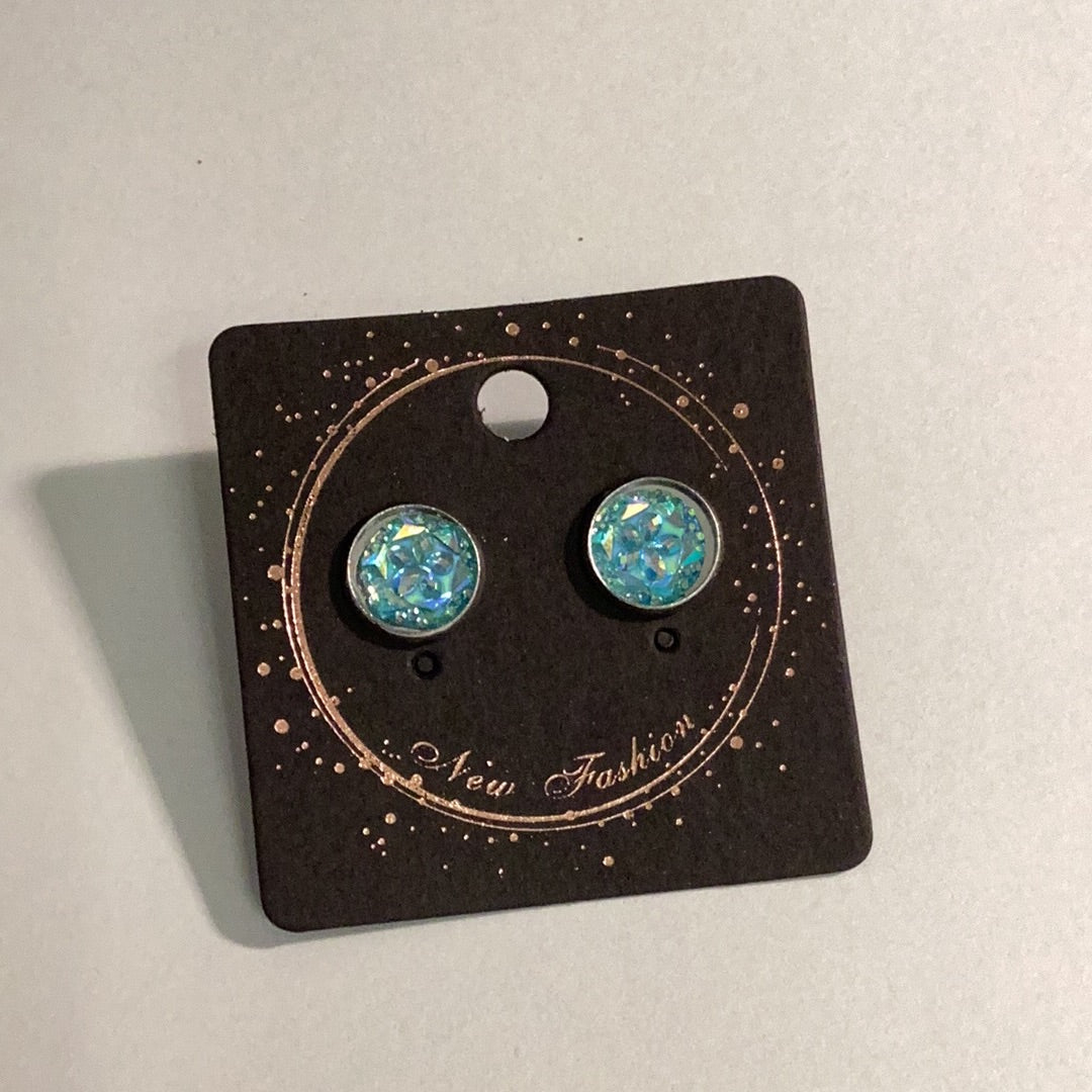COLORED GEM EARRINGS