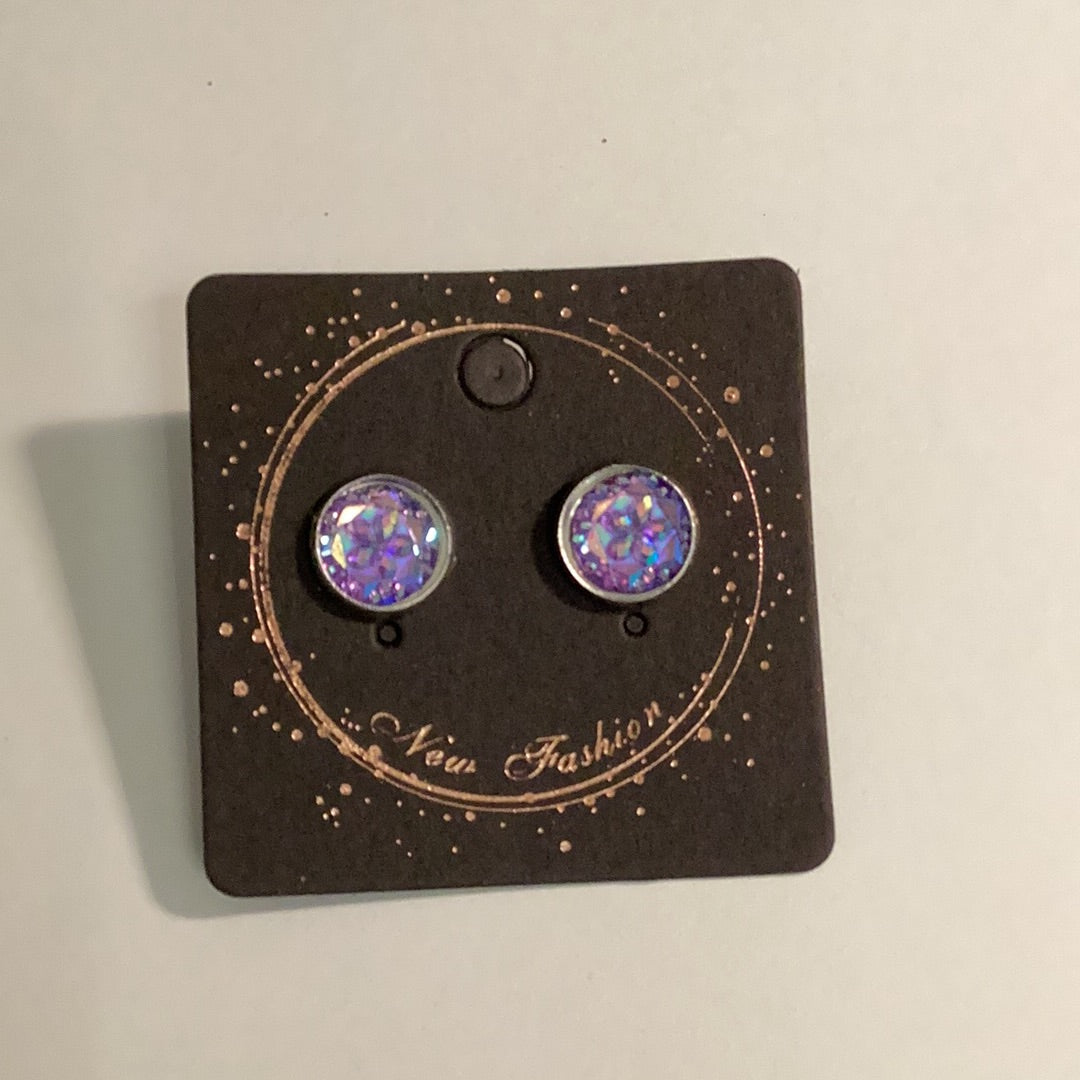 COLORED GEM EARRINGS