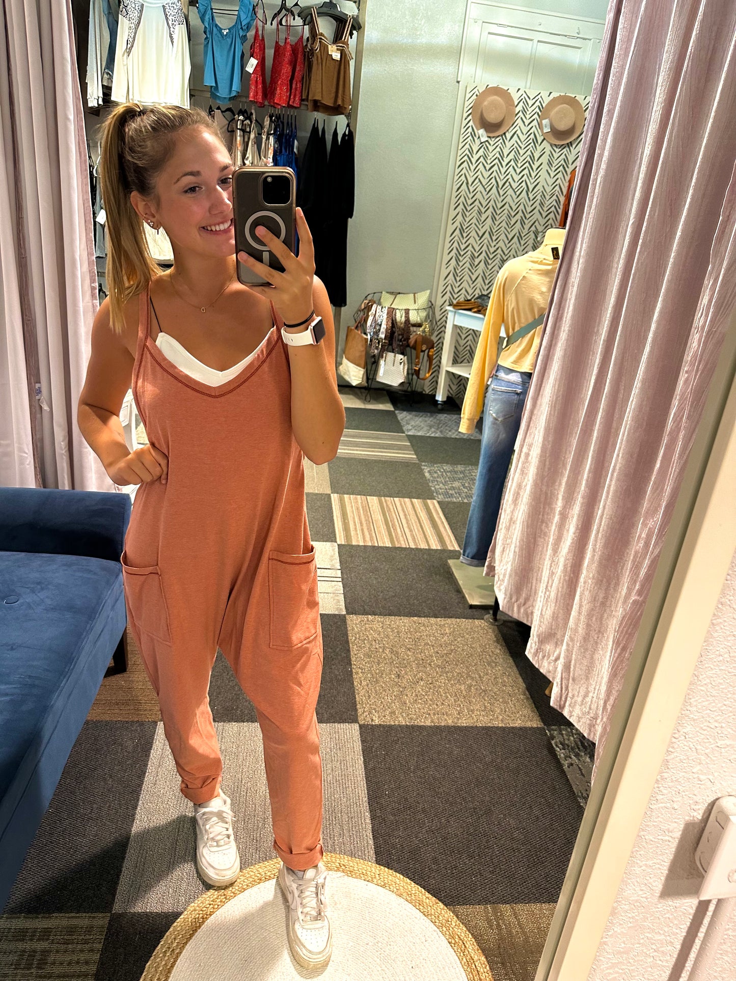 Peachy Sleeveless Solid Harem Jumpsuit