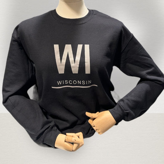 WI HOME BLACK CREW SWEATSHIRT