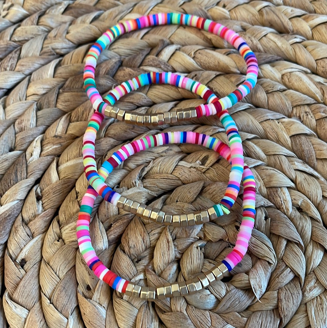 3PC. CLAY BRACELETS