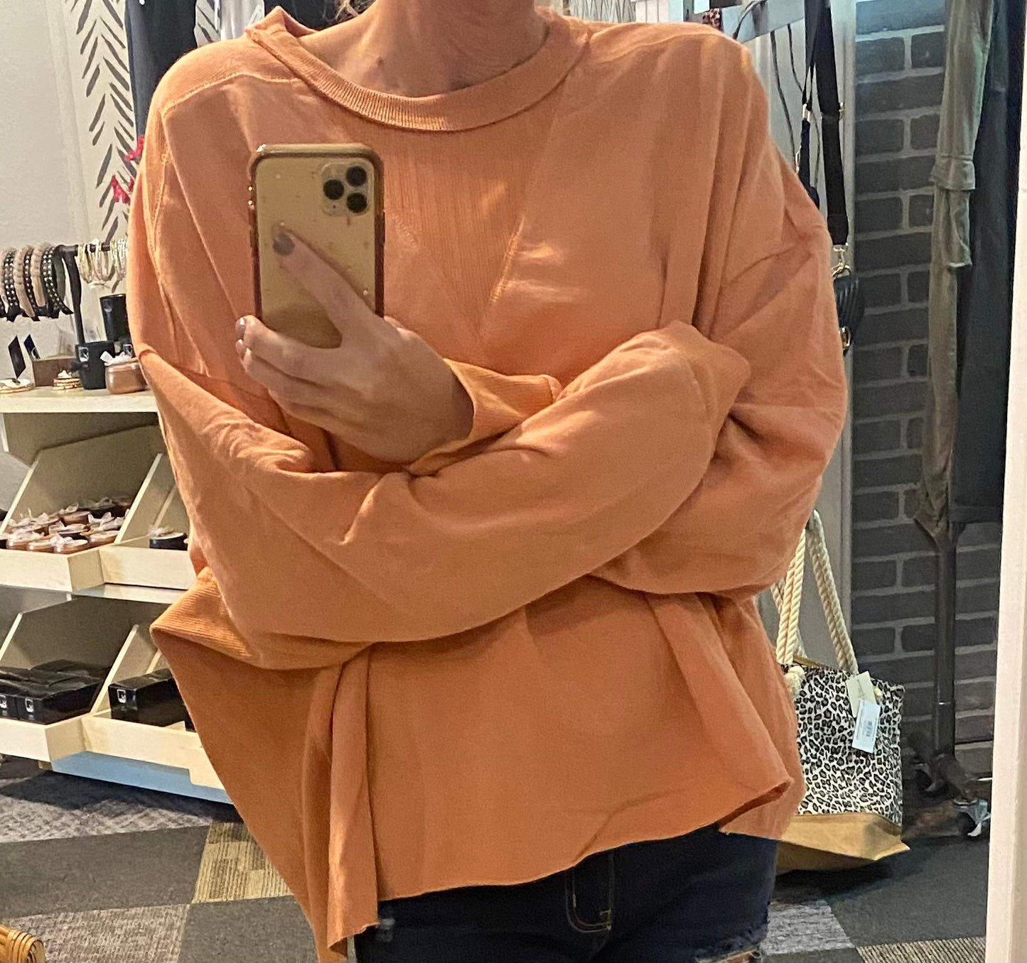 PEACH MIMOSA SWEATSHIRT