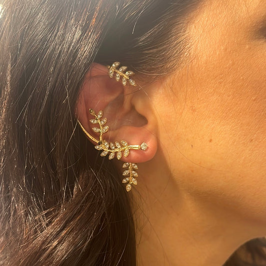 LEAVES EAR CUFF GOLD