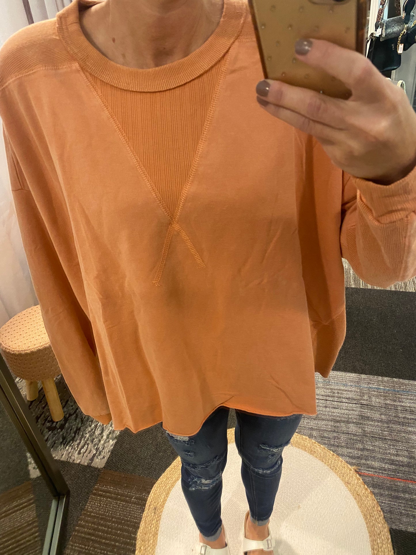 PEACH MIMOSA SWEATSHIRT