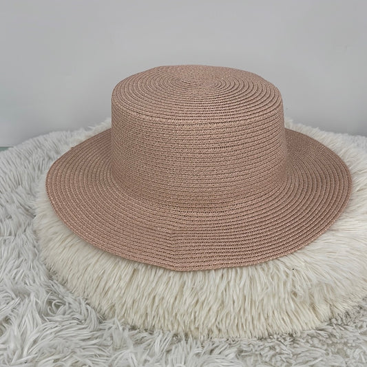 BLUSH PANAMA STRAW HAT