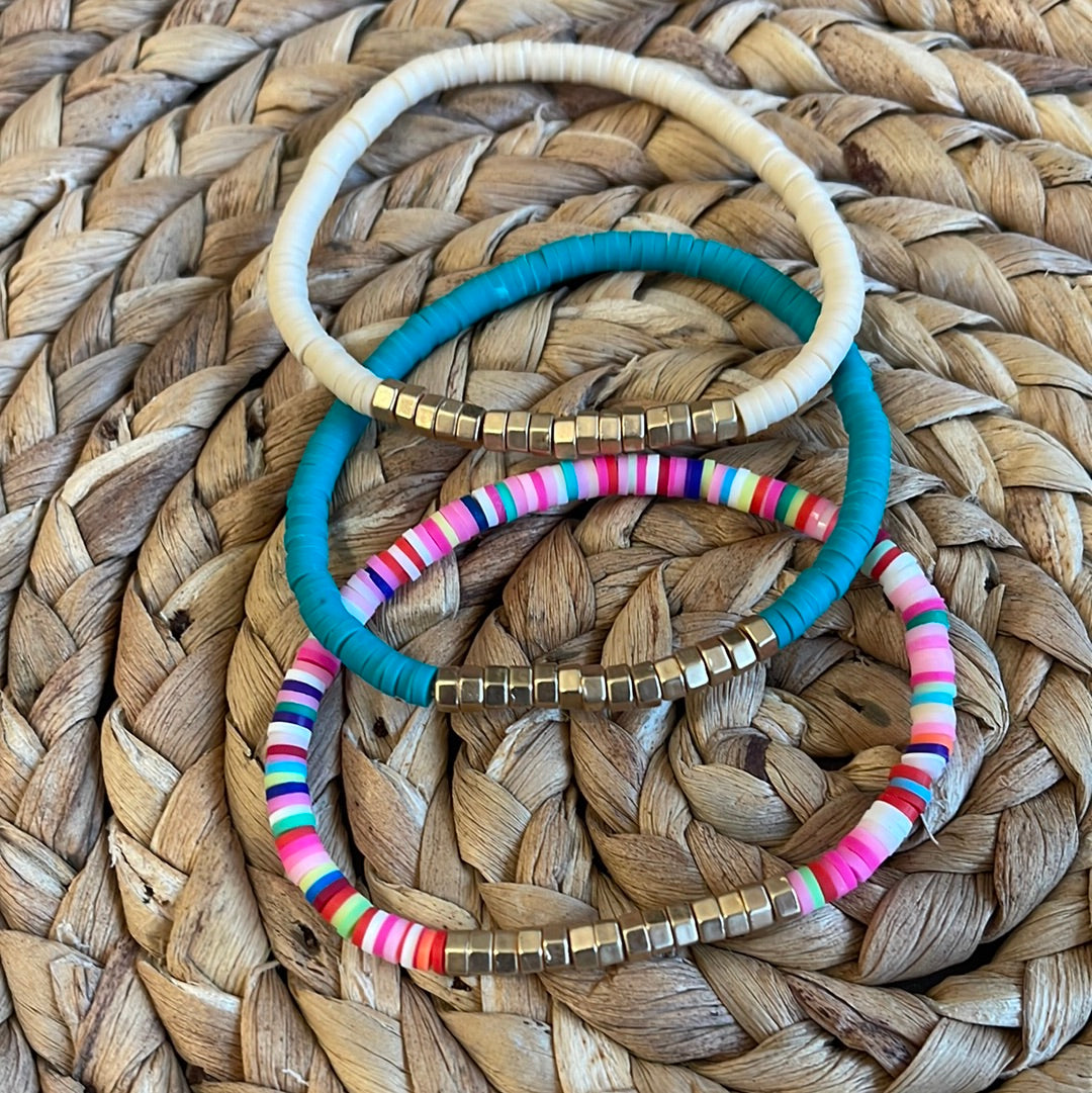 3PC. CLAY BRACELETS