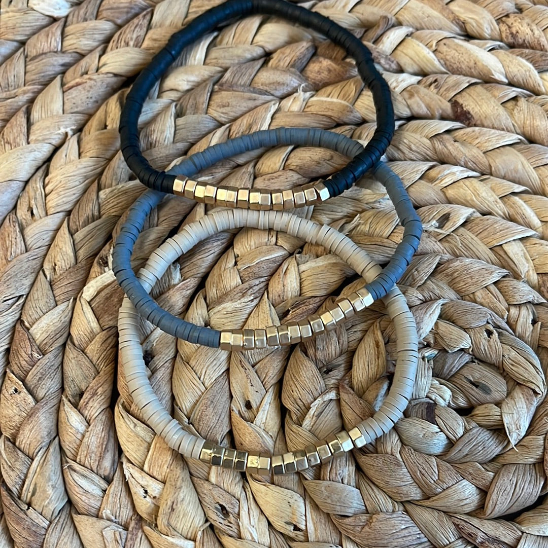 3PC. CLAY BRACELETS