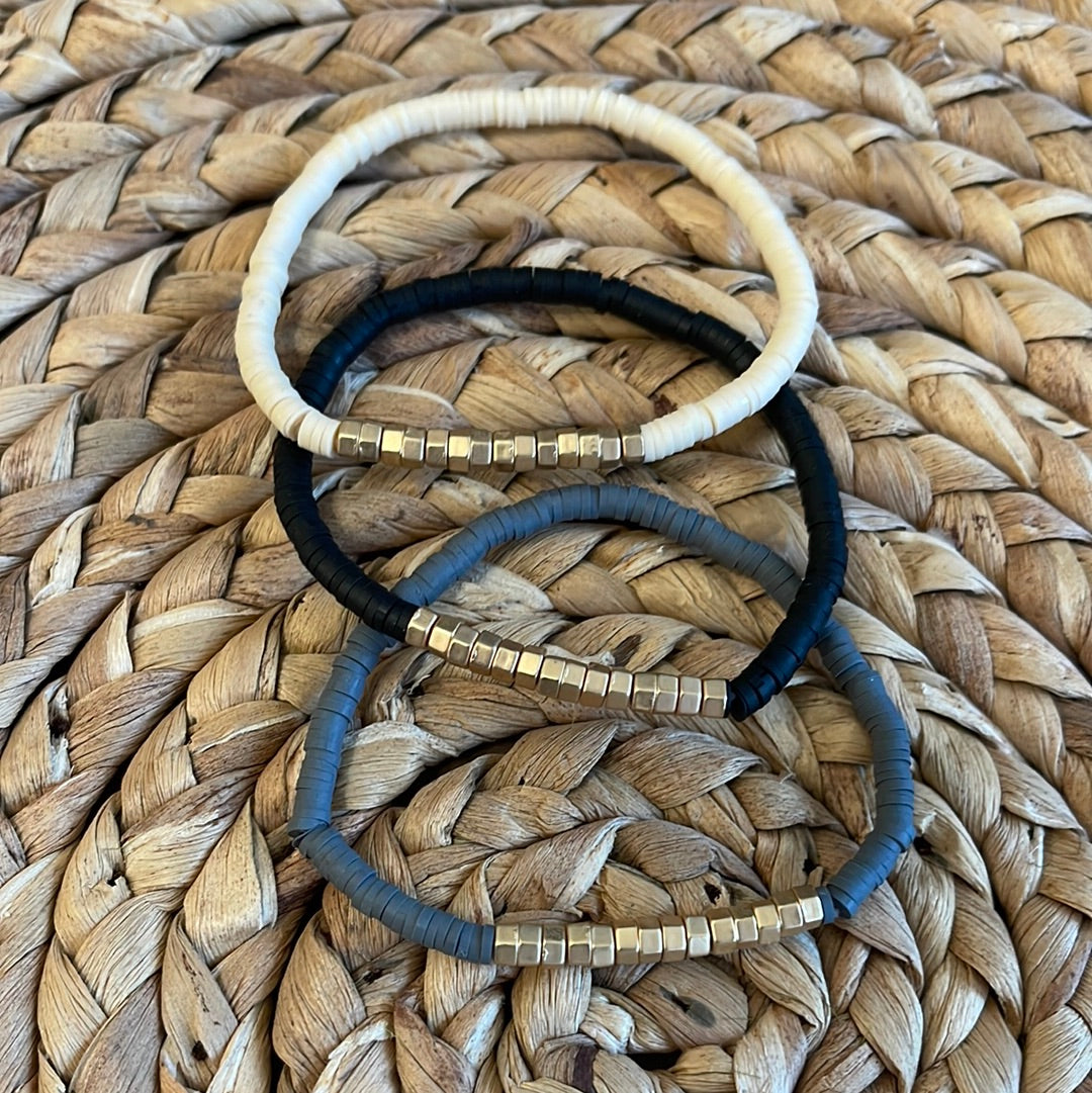 3PC. CLAY BRACELETS